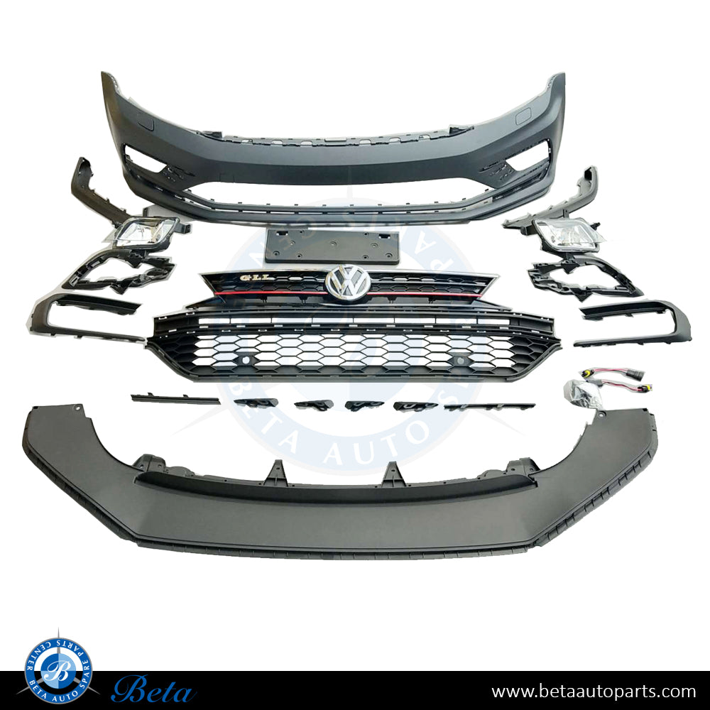 Front Bumper with Grille for Volkswagen Jetta GLI 2015-up models, Part Number 5C6807217 Front Bumper with Grille for Volkswagen Jetta GLI 2015-up models, Part Number 5C6807217